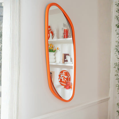 Irregular Wall Mirror MDF/Paint Orange J-Line