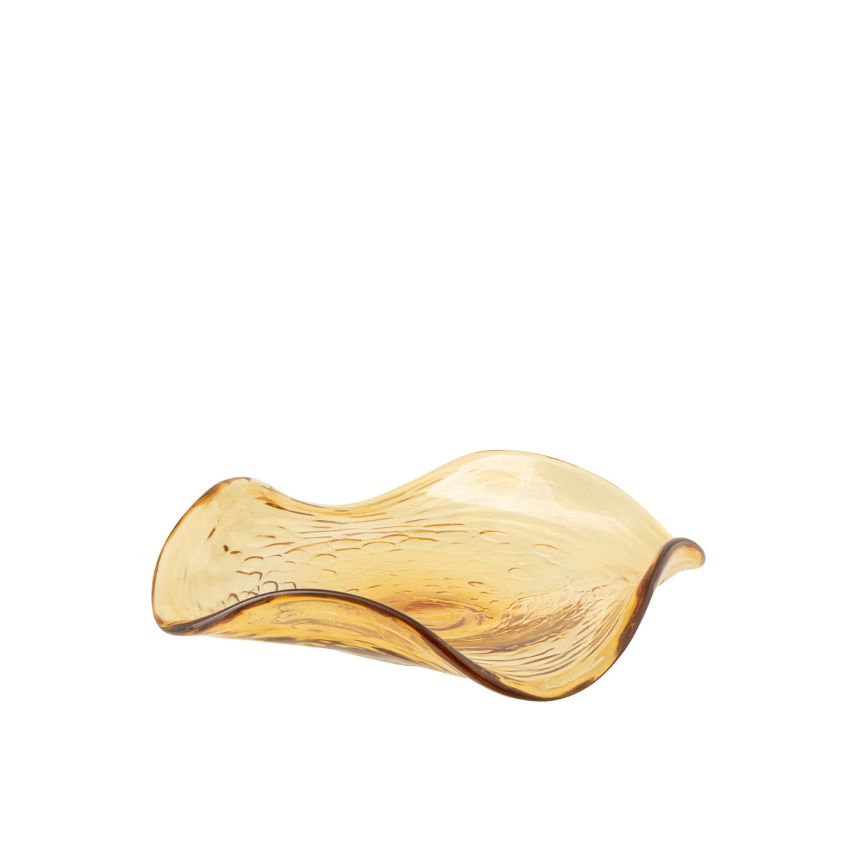 Decorative Bowl Irregular Glass Caramel J-Line