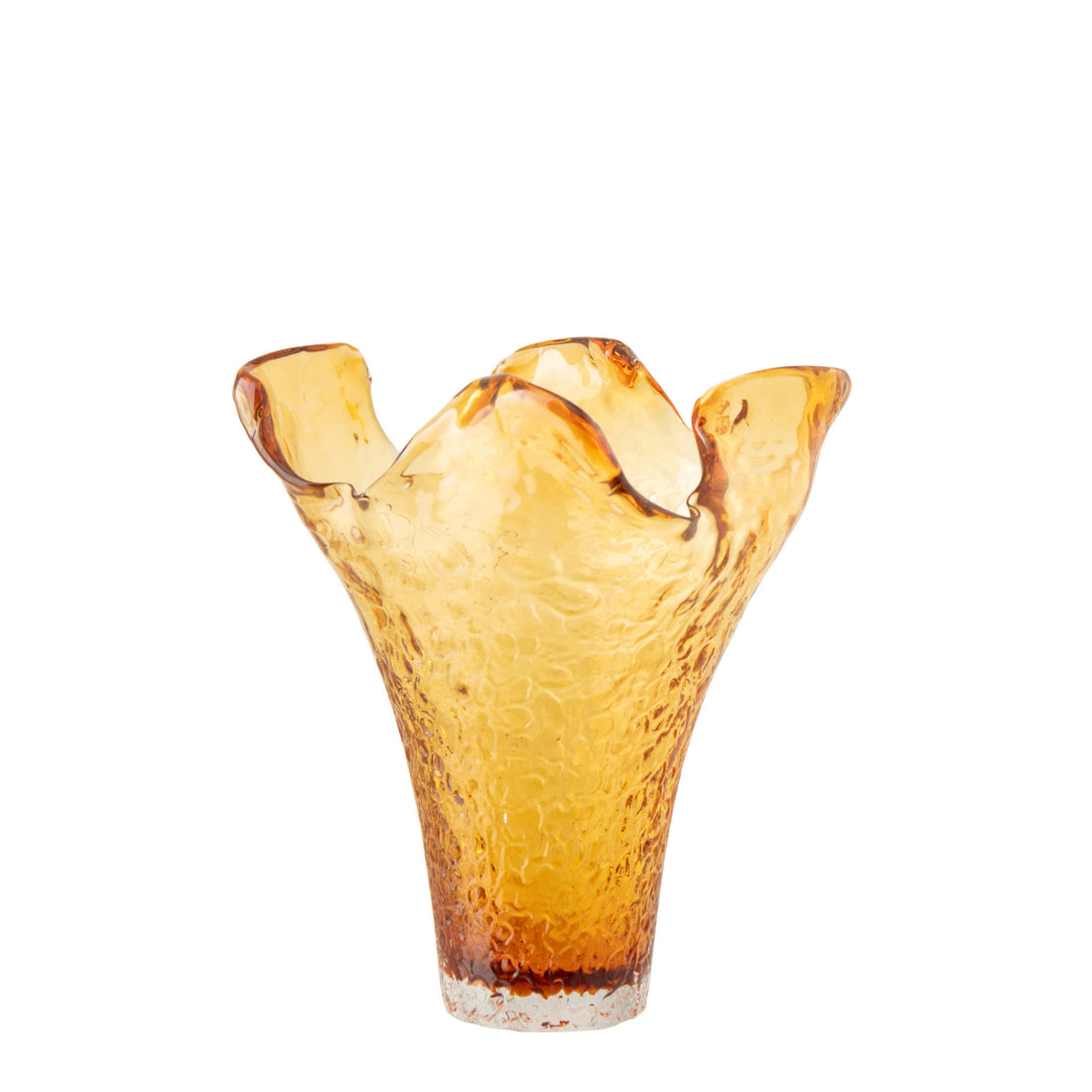 Irregular Glass Vase Caramel Large J-Line