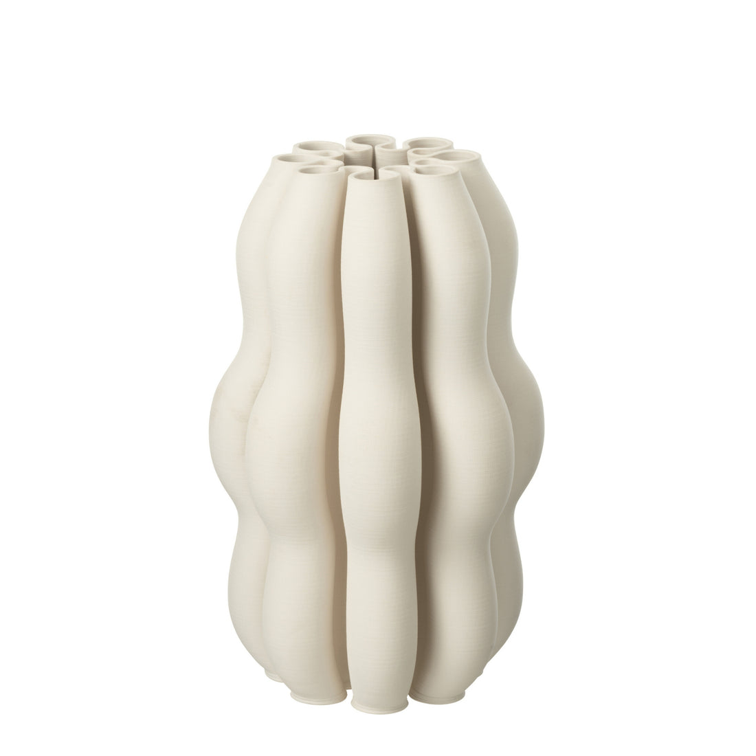 Naos Ceramic Vase Beige Large Dia23cmxH40cm J-Line