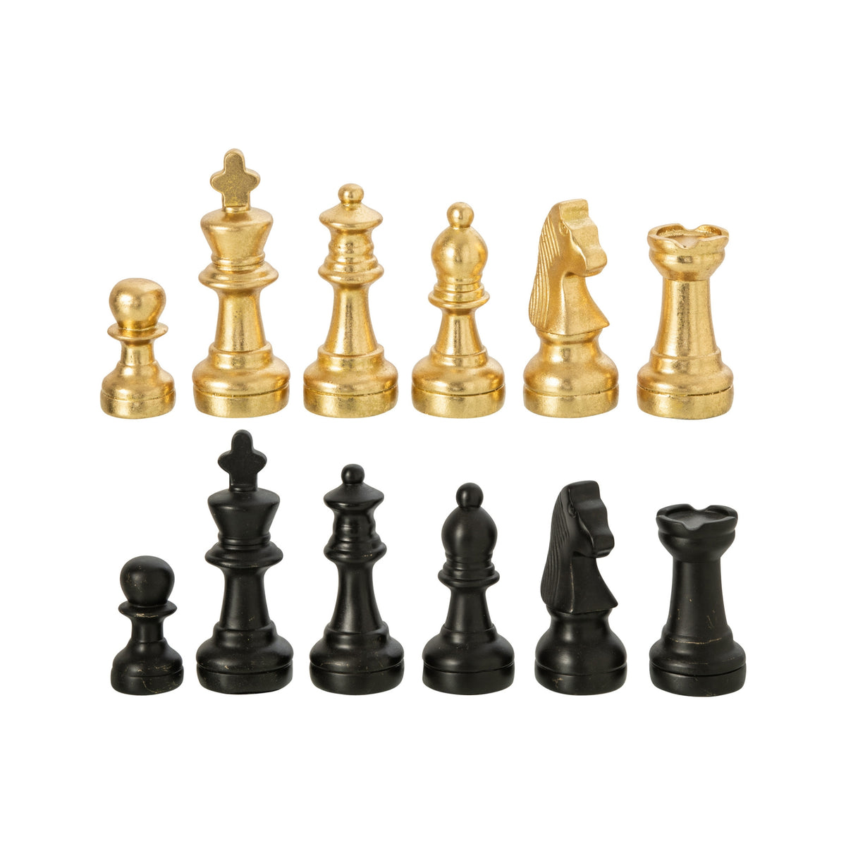 Chess Set Plateay Gold/Black Polyresin J-Line