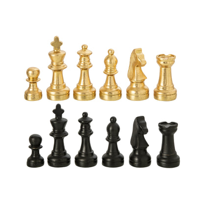 Chess Set Plateay Gold/Black Polyresin J-Line