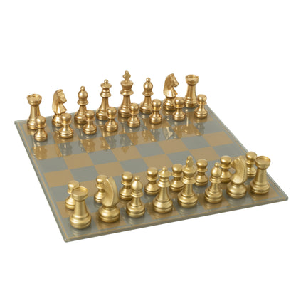 Chess Set Plateay Polyresin Gold-Colored J-Line