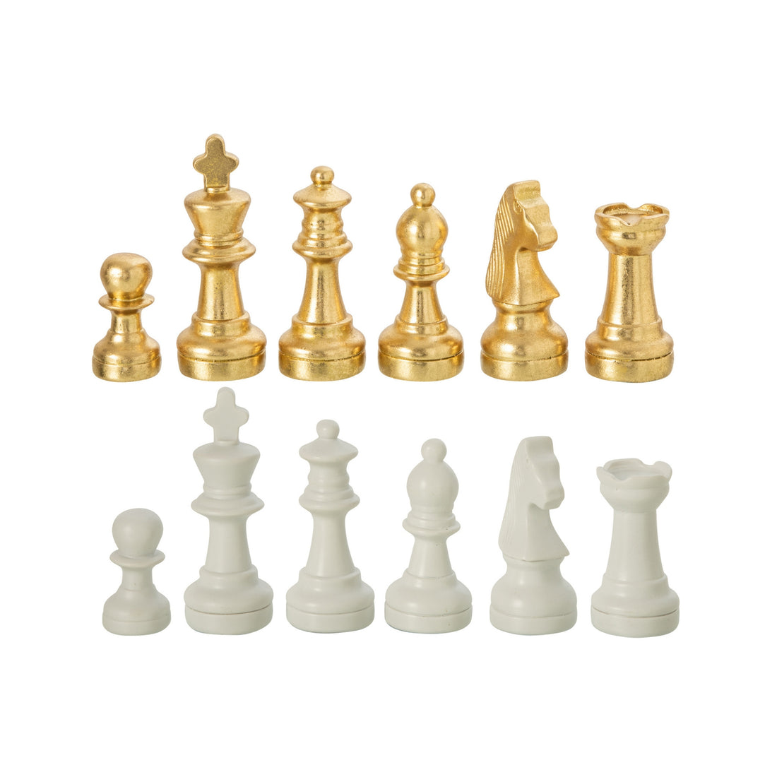 Plateay Polyresin Chess Set White/Gold J-Line