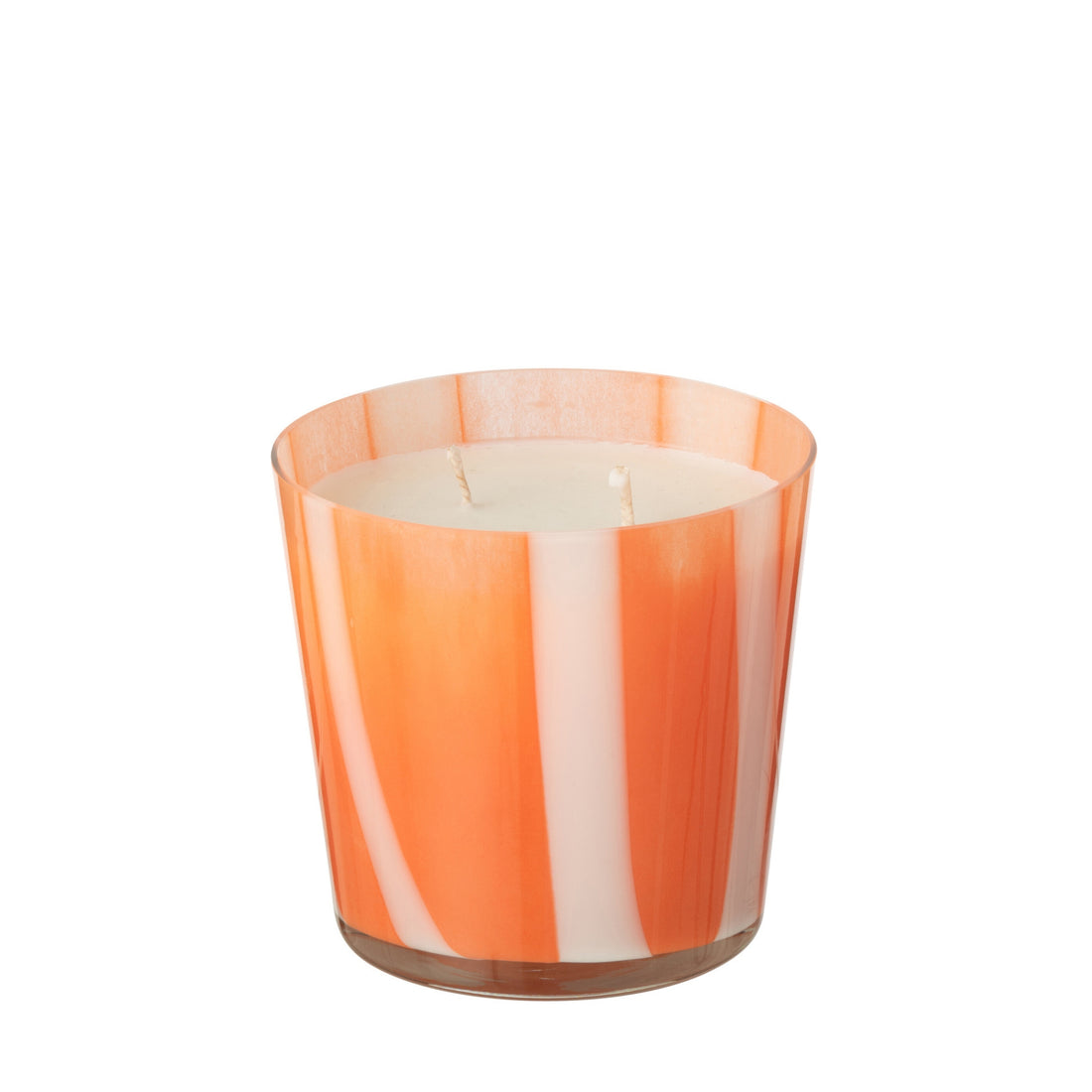 Scented Candle Noa Stripes Orange Small - 50 Hours J-Line