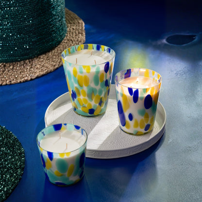 Noa Blue/Yellow Medium Scented Candle - 68 Hours