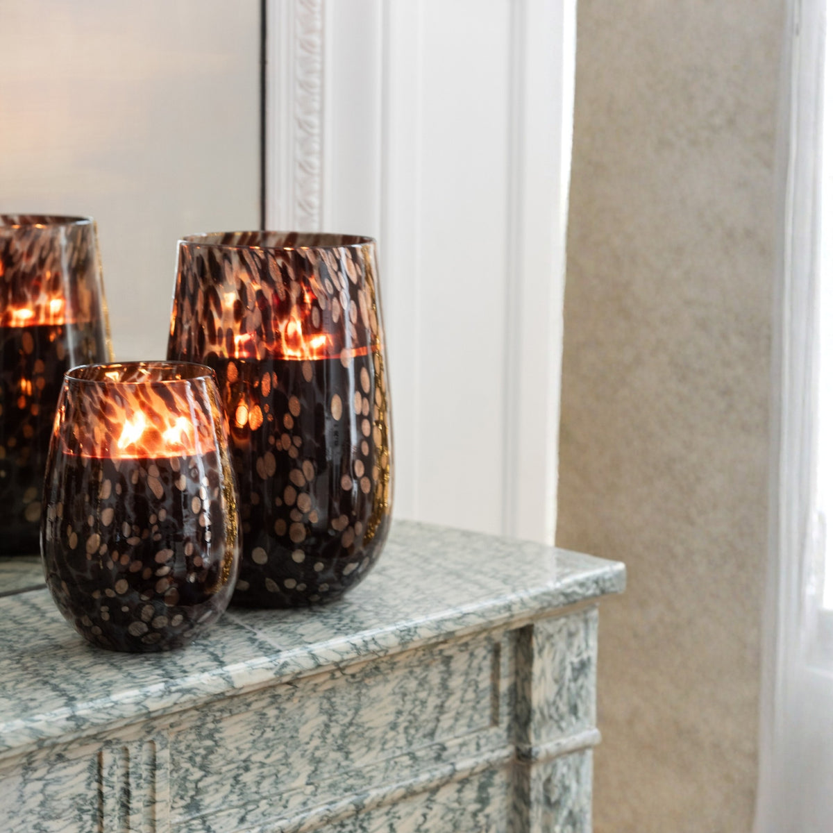 Scented Candle Mia Black/Mix Glass Small 90 Hours J-Line