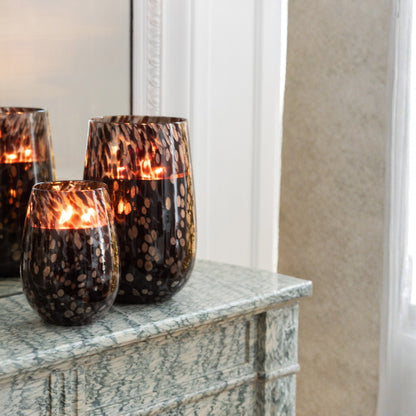 Scented Candle Mia Black/Mix Glass Small 90 Hours J-Line