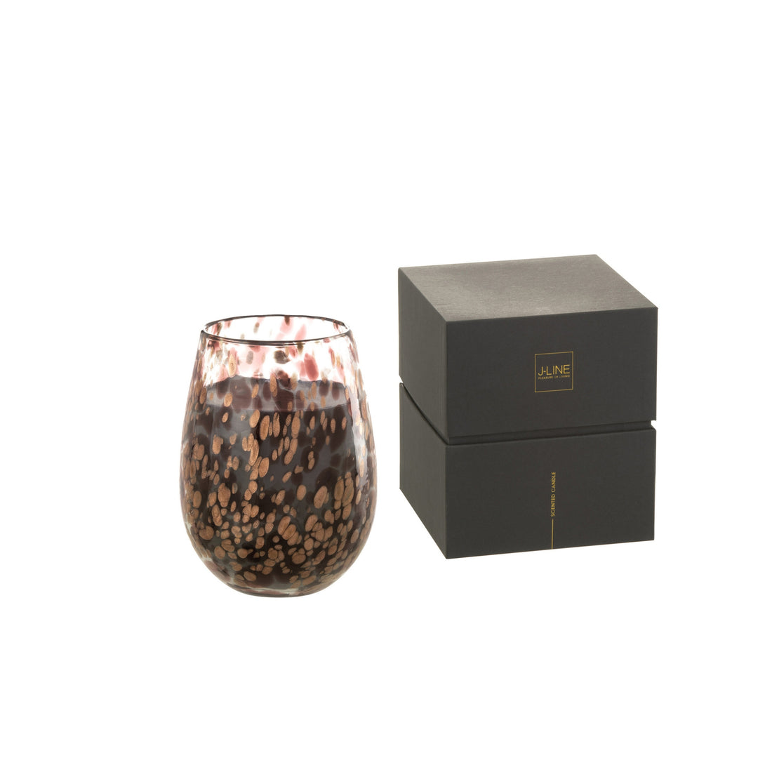 Scented Candle Mia Black/Mixed Glass Medium 120 Hours J-Line