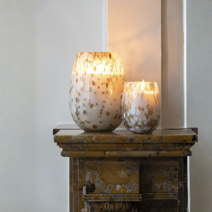 Scented Candle Mia White/Mixed Glass Medium 120 Hours J-Line