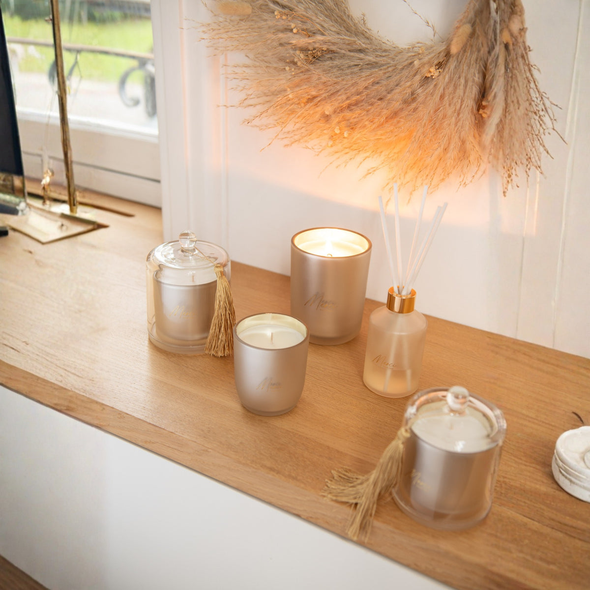 Scented Candle Merci Beige Small 35 Hours