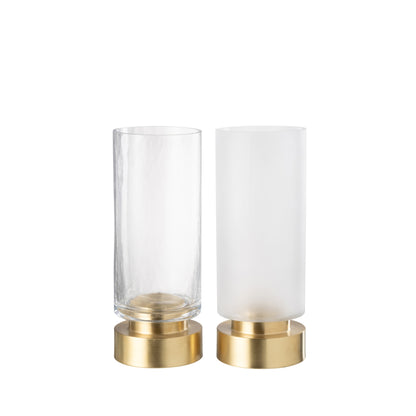 Pia Half Gold Medium Candle Holder Set of 2
