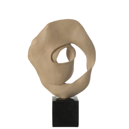 Abstract Decor on Plinth Resin Beige/Black J-Line