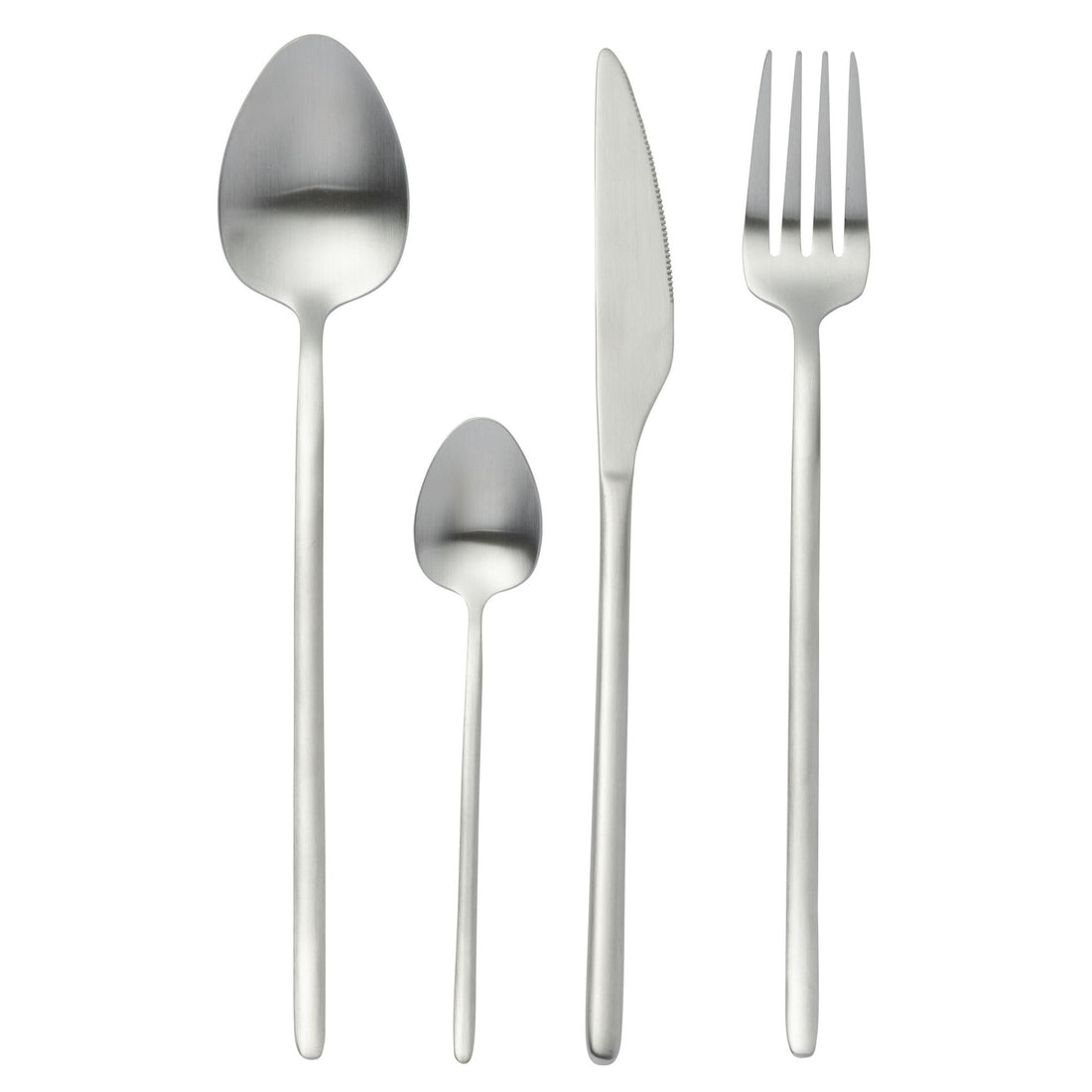 Cutlery Set Box C 24 Pieces Stainless Steel Matte Silver J-Line