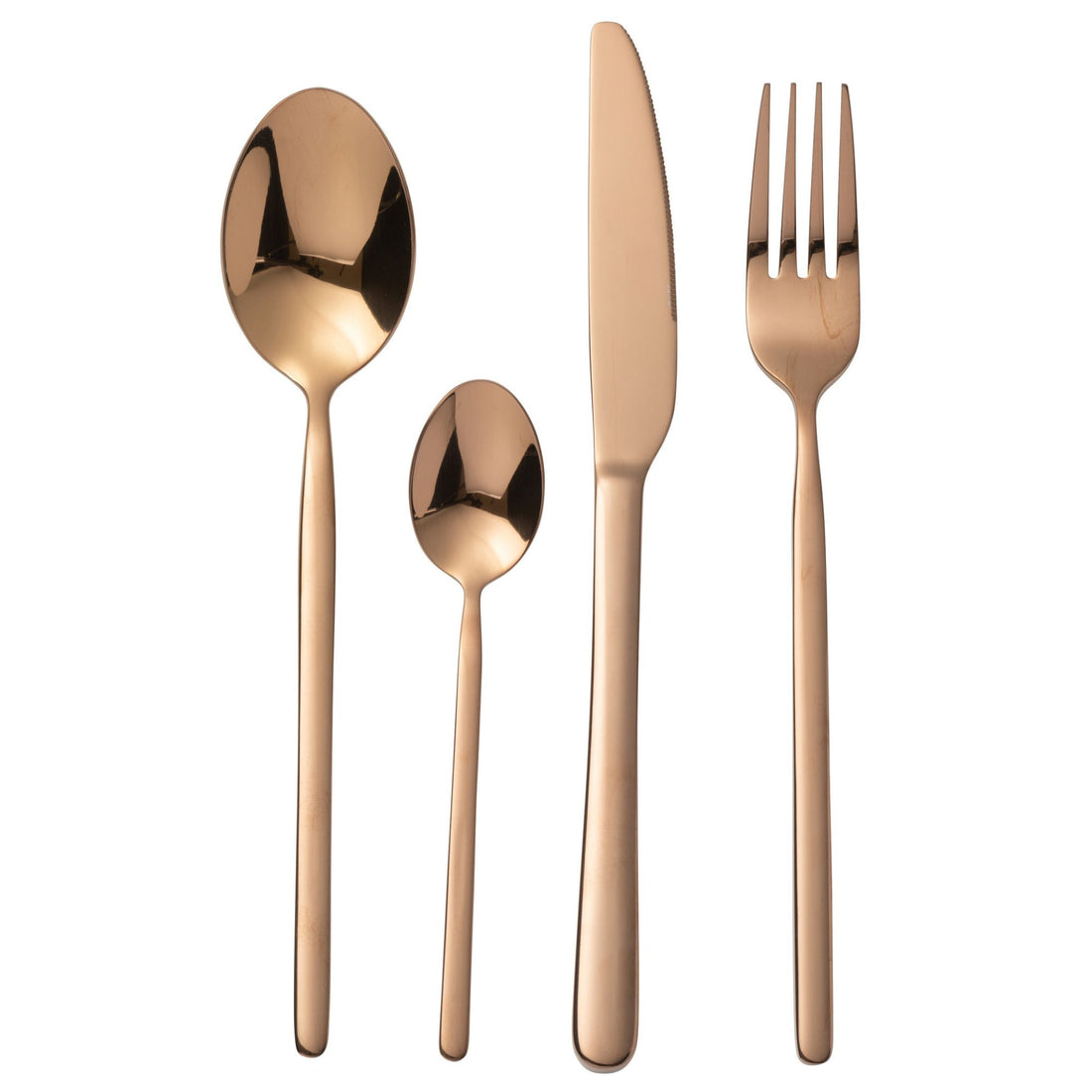 Cutlery Set Box B 24 Pieces Stainless Steel Shiny Copper J-Line