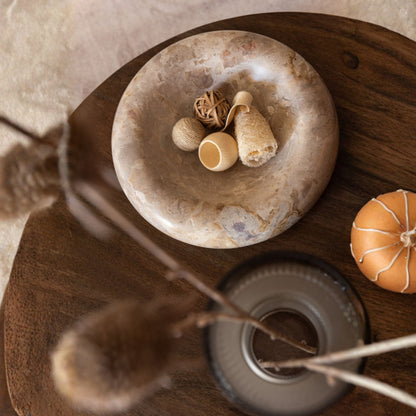 Luxury Marble Bowl Low Beige Large J-Line