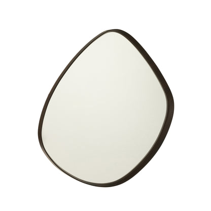 Wall Mirror Abstract Mirror/MDF Dark Brown Large