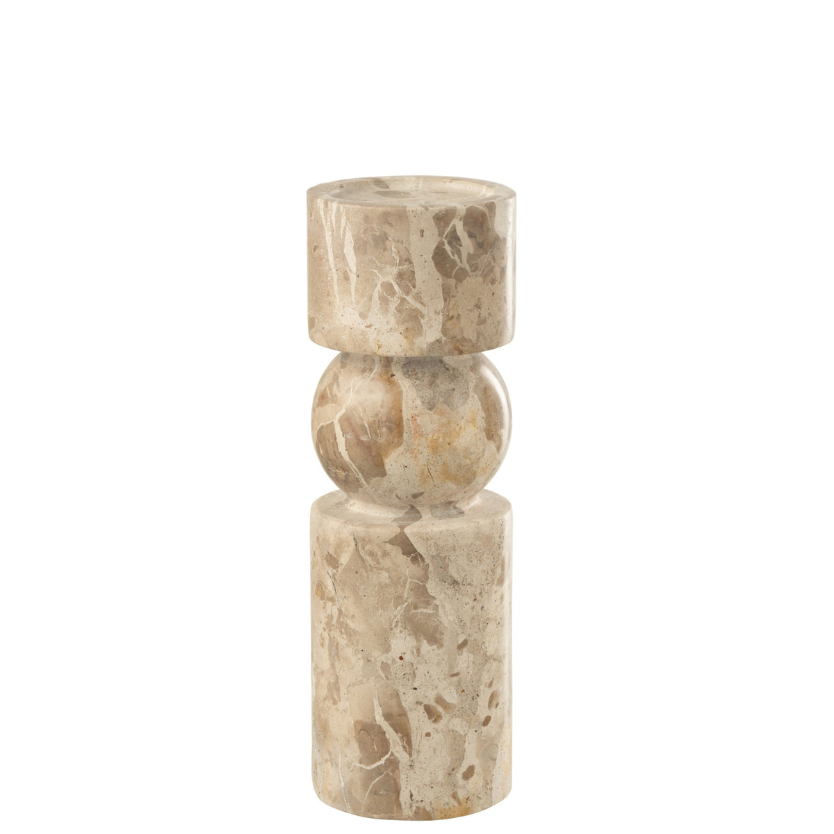 Candle Holder Marble Beige Large J-Line