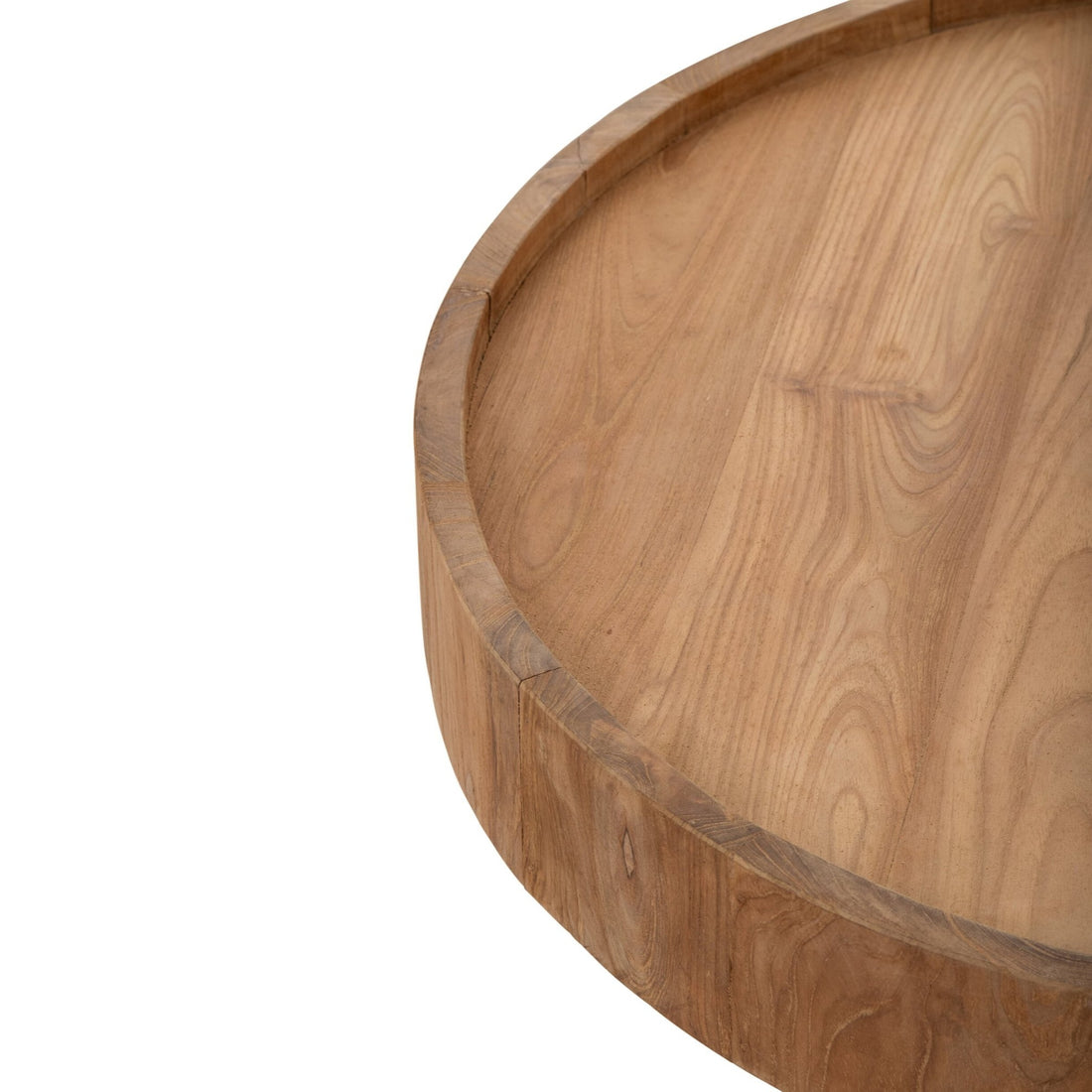 Round Coffee Table Teak Wood Natural J-Line