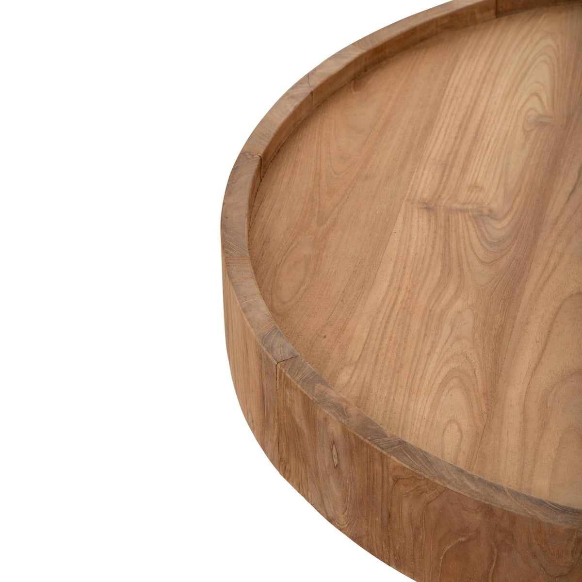 Round Coffee Table Teak Wood Natural J-Line