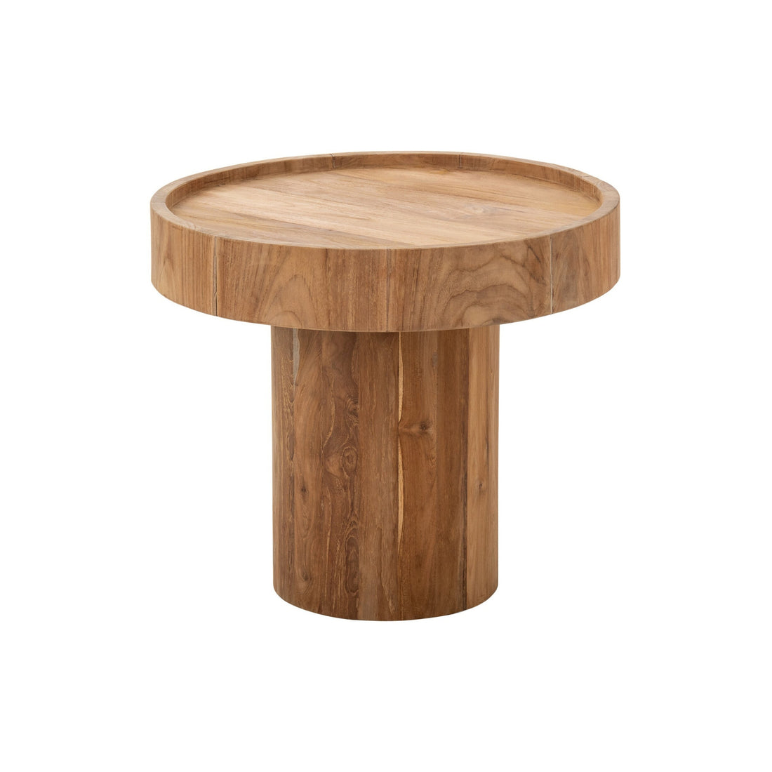 Coffee Table Round Teak Wood Natural J-Line