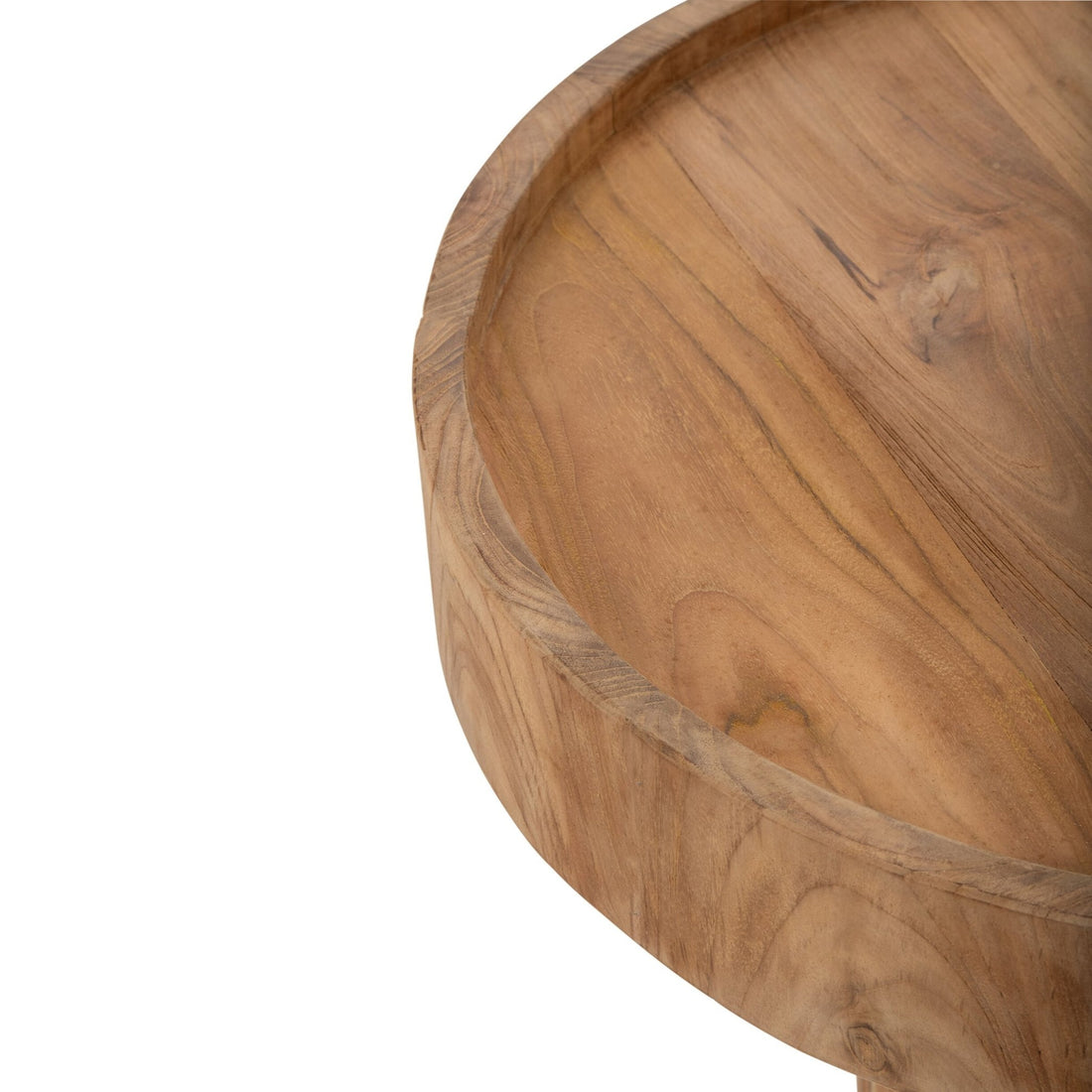 Coffee Table Round Teak Wood Natural J-Line