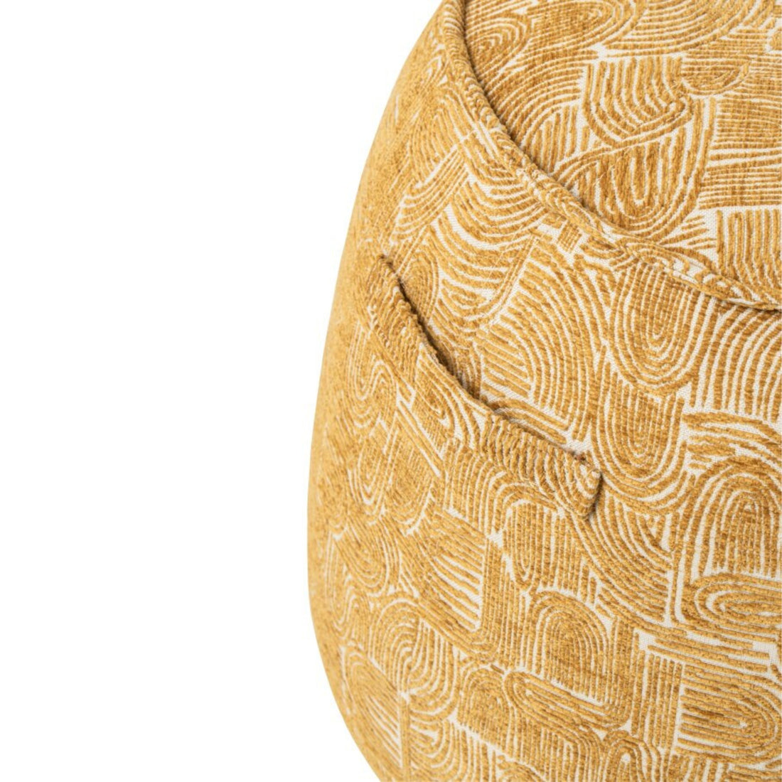Pouf Alex Multiplex/Fabric Ochre Yellow J-Line