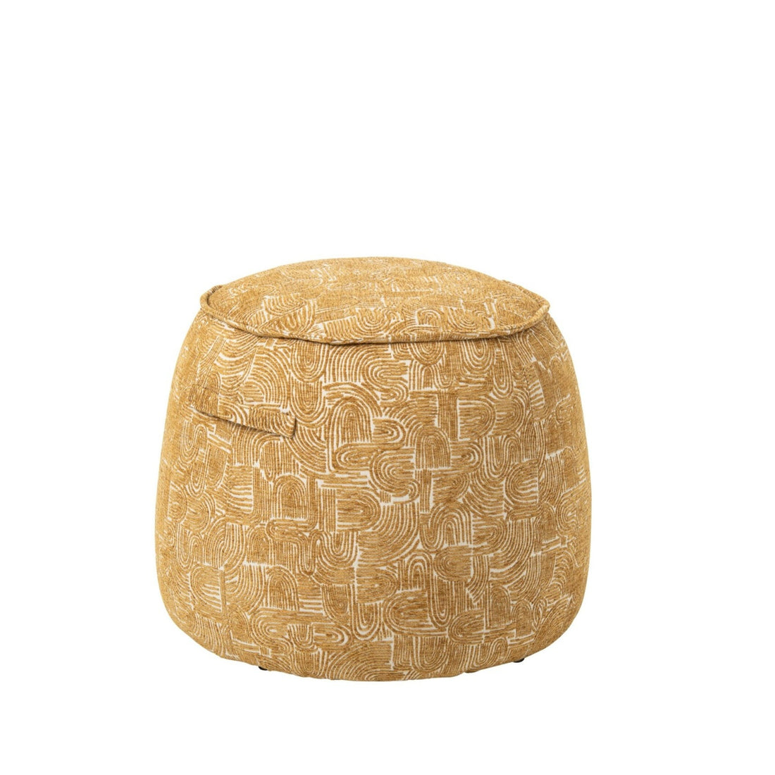 Pouf Alex Multiplex/Fabric Ochre Yellow J-Line