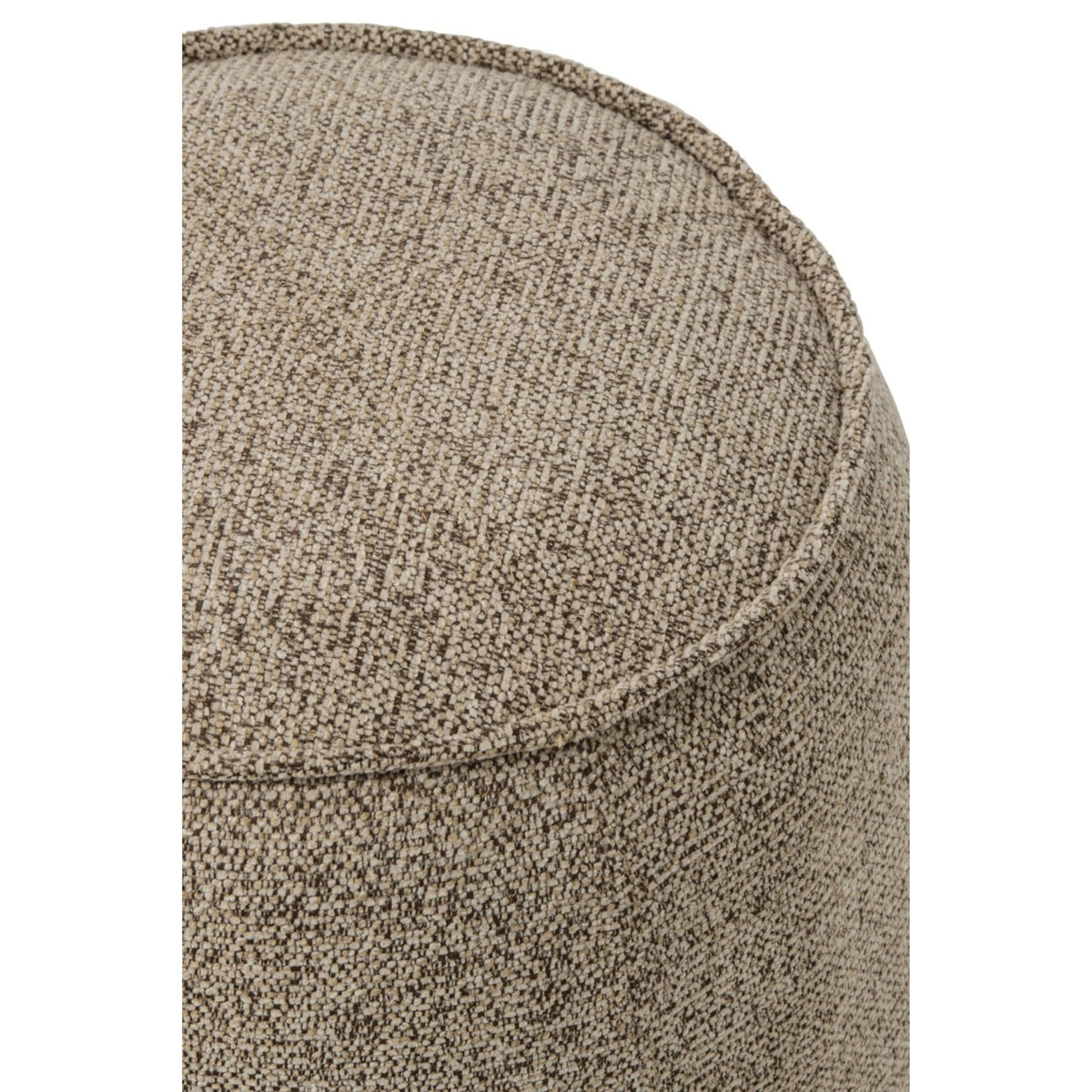 Pouf Alex Plywood/Fabric Brown/Ecru J-Line