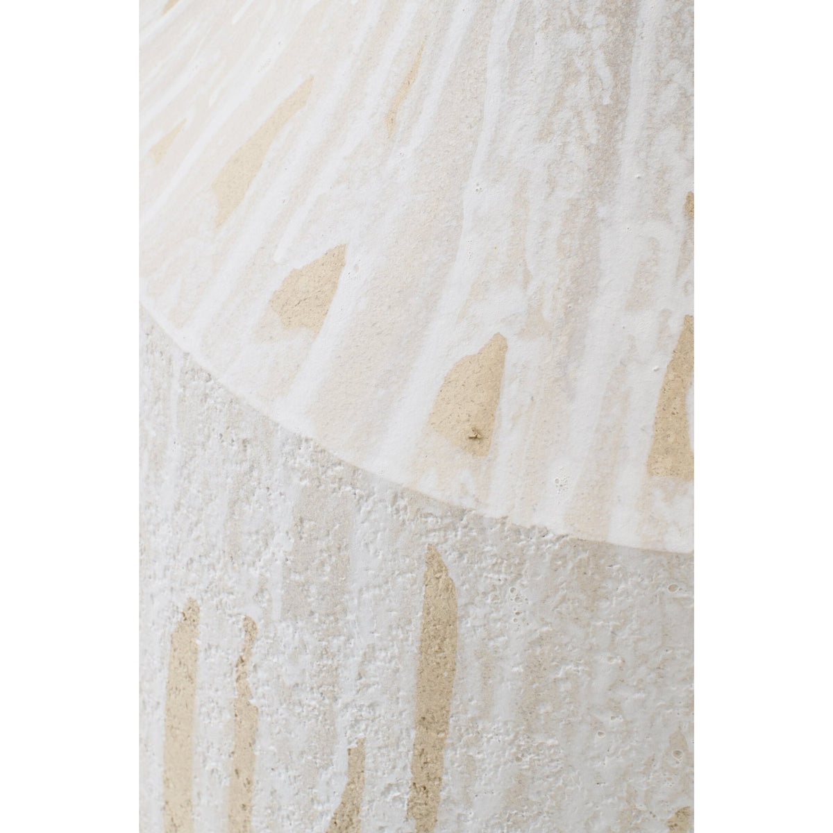 Floor Vase Ceramic White/Light Beige Large J-Line