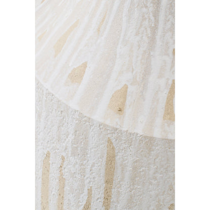 Floor Vase Ceramic White/Light Beige Large J-Line