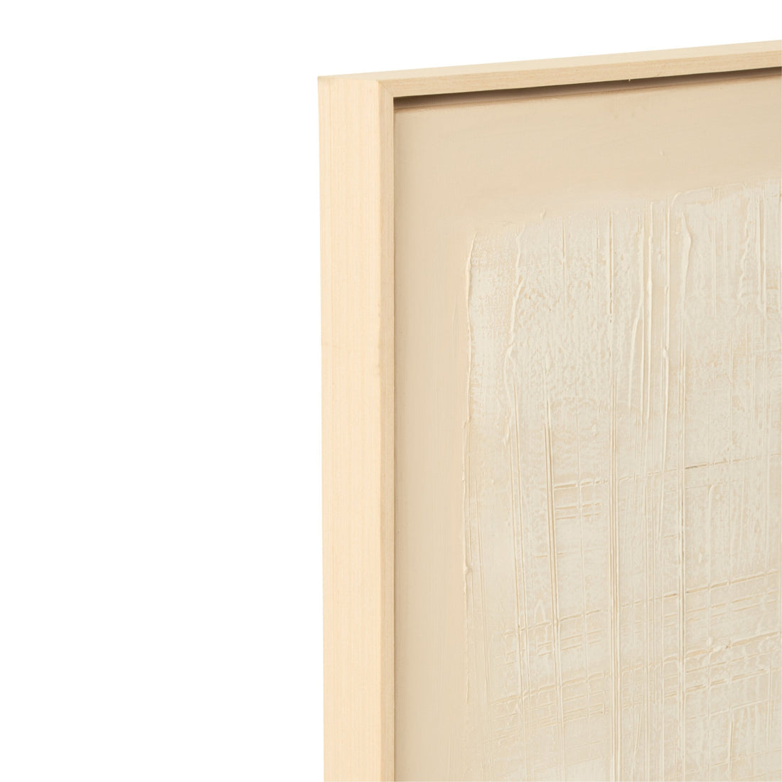 Rectangular Pine Wood Painting Beige/Dark Green J-Line