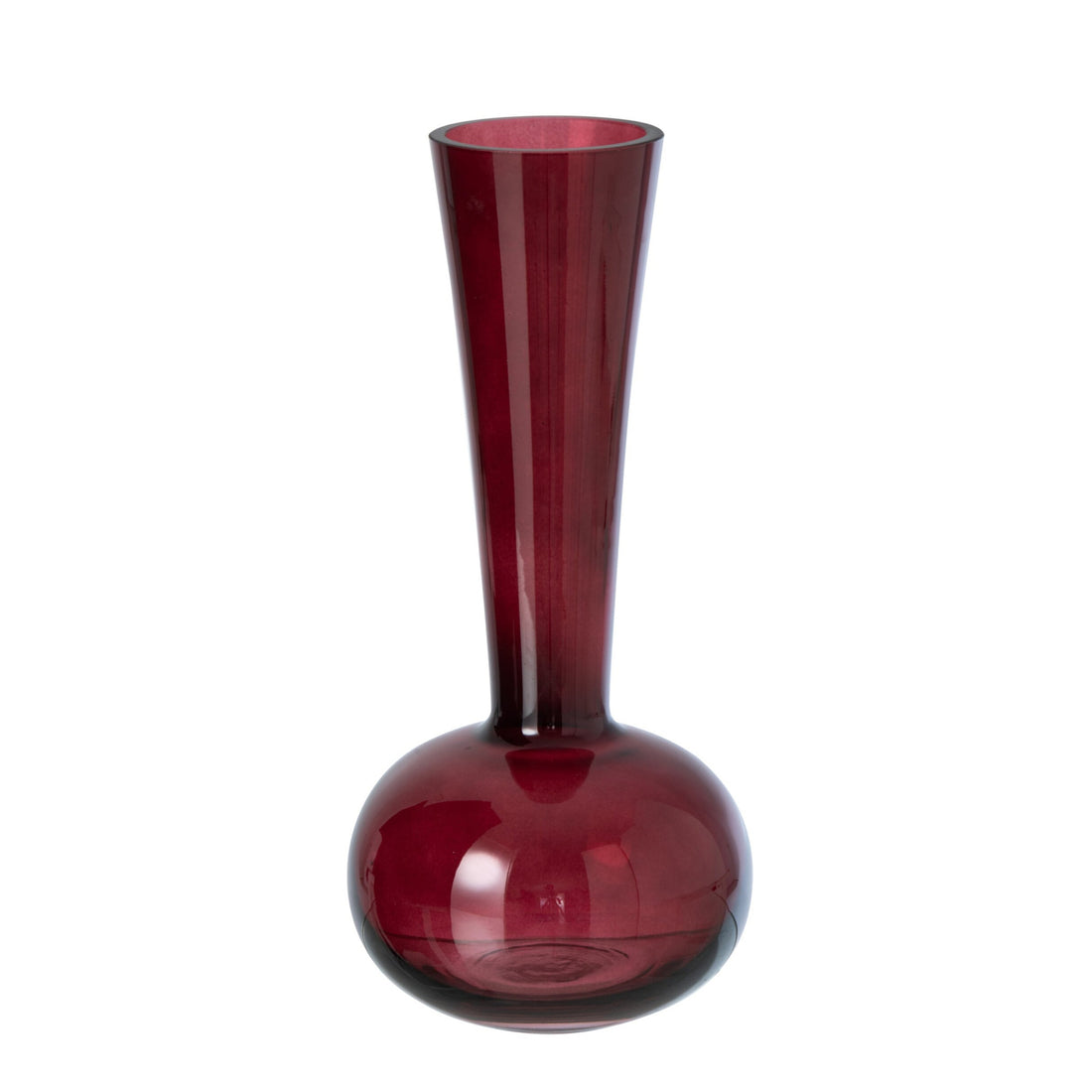 Glass Vase Burgundy J-Line