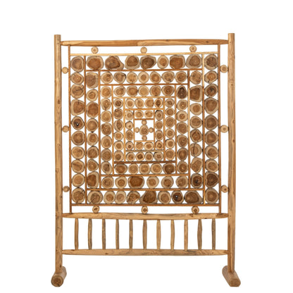 Room Divider Tree Slices Teak Wood Natural J-Line