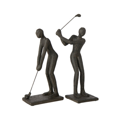 Golfer Polyresin Black Assortment By J-Line