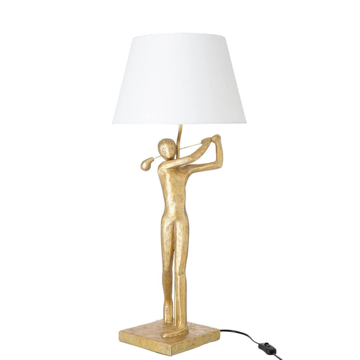 Table Lamp Golfer Resin Gold J-Line