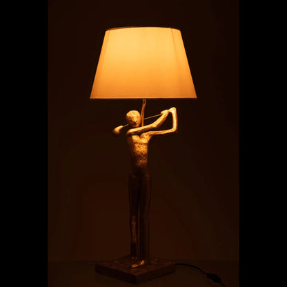 Table Lamp Golfer Resin Gold J-Line
