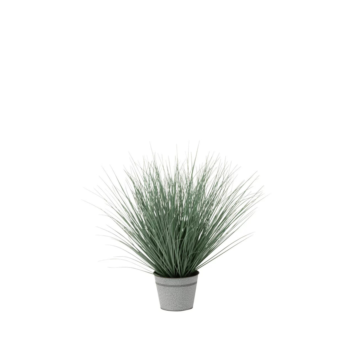 Grasses In Pot Metal Plastic Blue/Green Medium