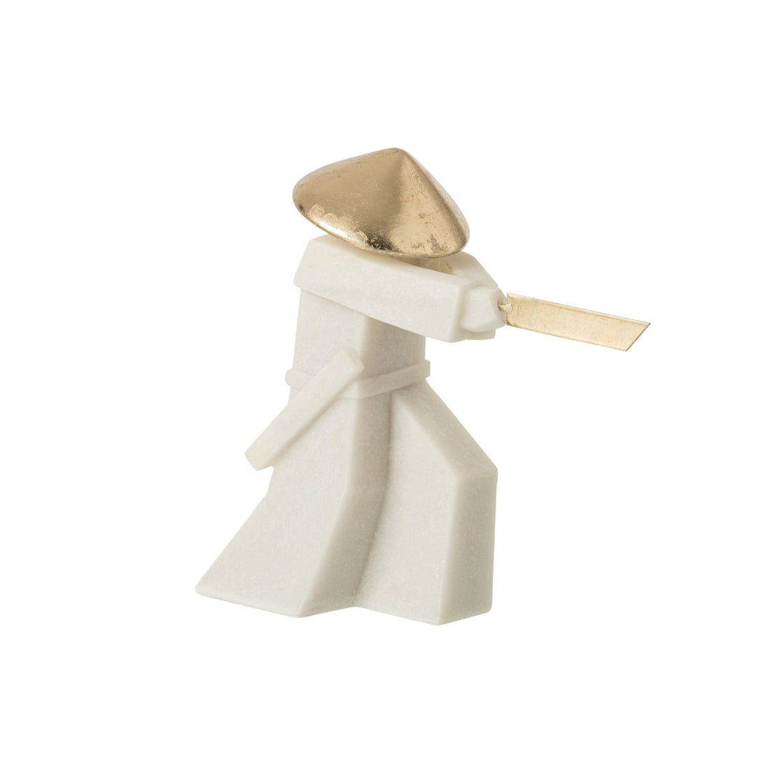 Figurine Martial Arts Resin White/Gold J-Line