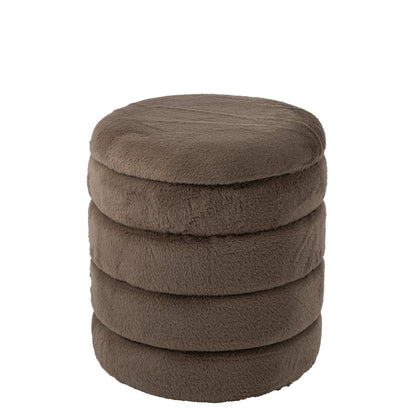 Pouf + Lid Mdf Taupe J-Line