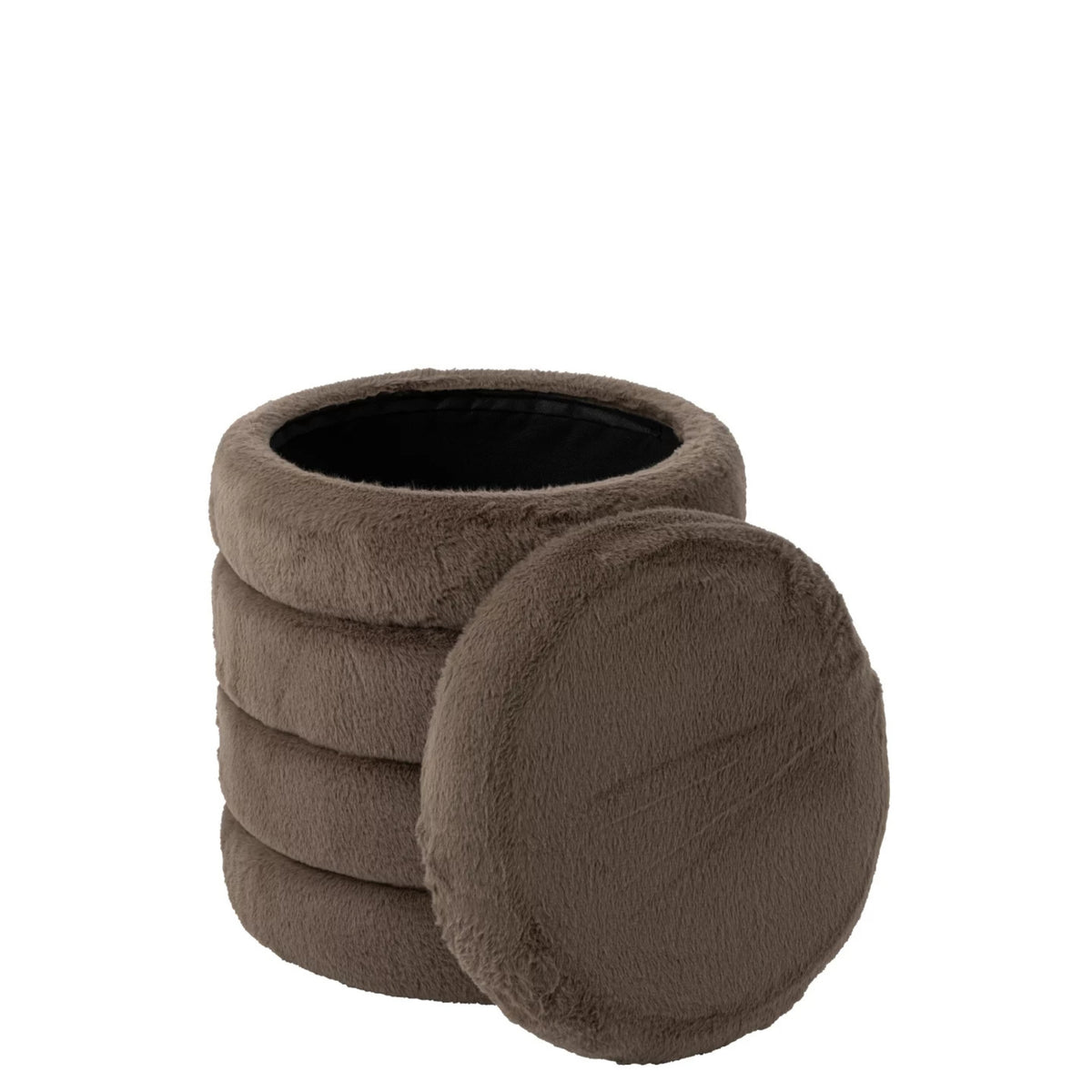 Pouf + Lid Mdf Taupe J-Line