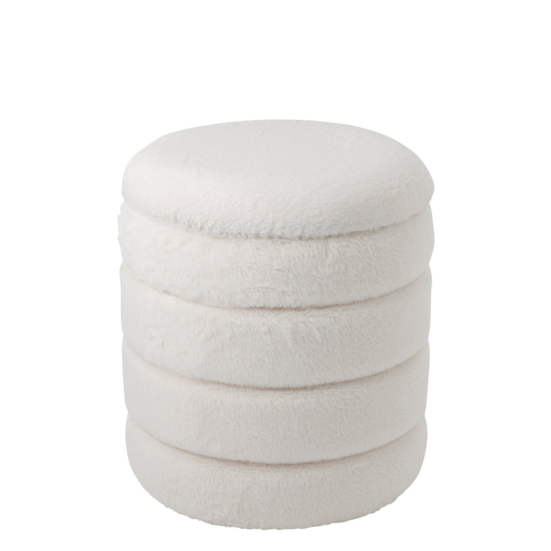 Pouf + Lid Mdf White J-Line