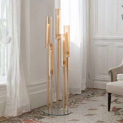 Candle Holder Crystal Gold J-Line