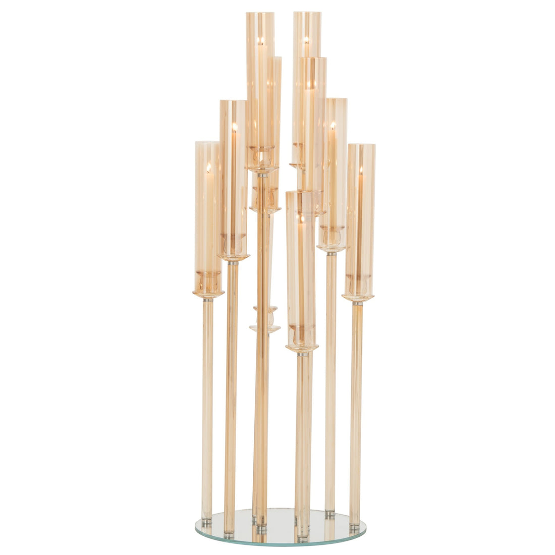 Candle Holder Crystal Gold J-Line
