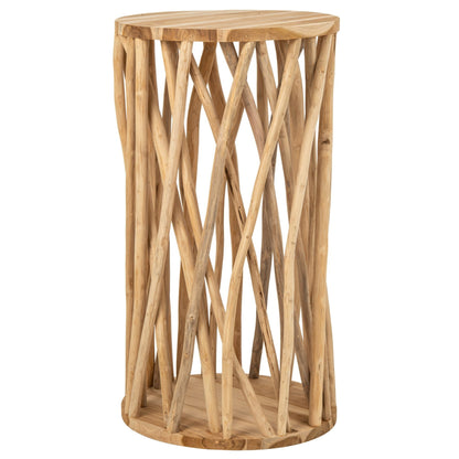 Branch Round Teak Wood Bar Table Natural J-Line