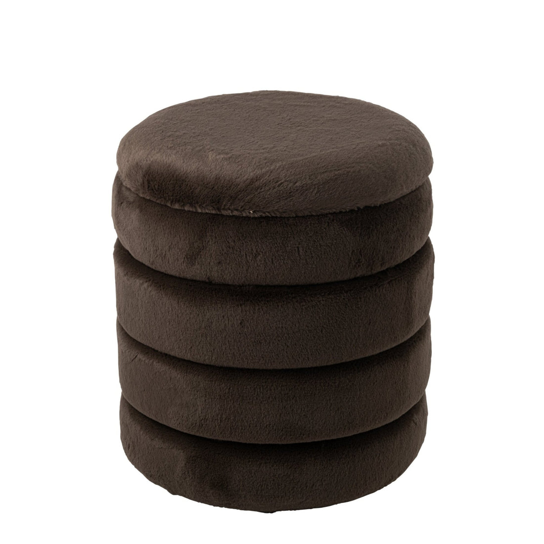 Pouf + Lid Mdf Dark Brown J-Line