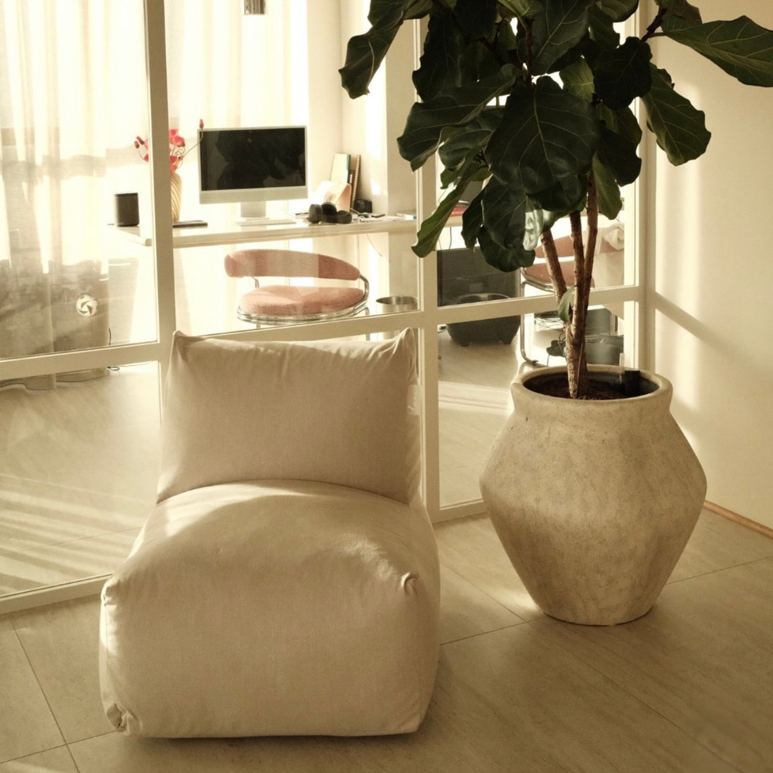 Junior Lounge Seat Natural Linen - Laui Lounge™