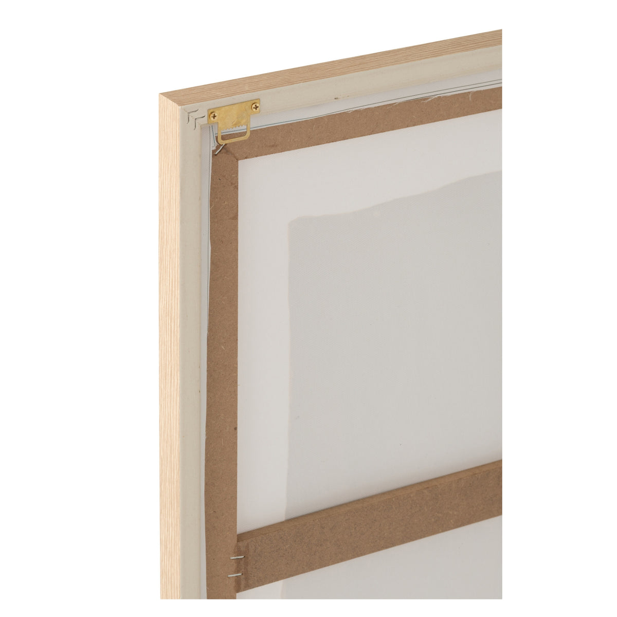 J-Line Set of 2 Striped MDF Wall Art, White/Natural