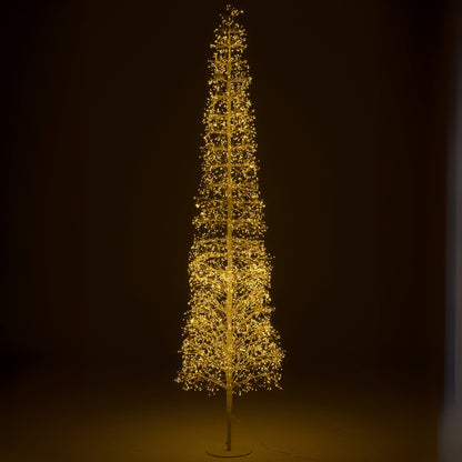 Christmas Tree Warm White LED Lights White Iron Extra Large H240cm J-Line