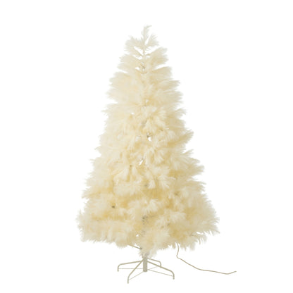 Christmas Tree 400 LED Pampas Metal Ecru H210cm J-Line